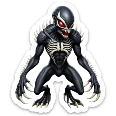  Venom-Duskull-Xenomorph-hybrid-fantasy-creature (full body) sticker