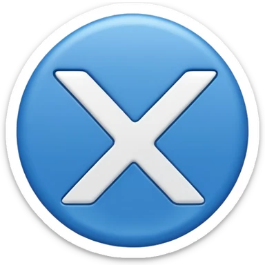 Este emoji✅en azul y que no tenga brillo sticker