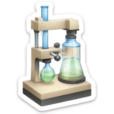Light beige chemistry lab equipment sticker