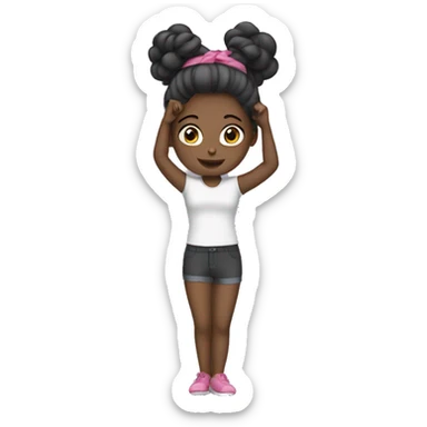 Girl getting ready sticker