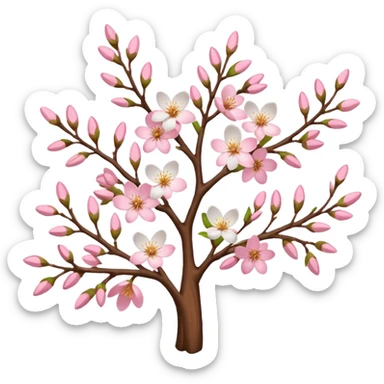 almond tree sticker