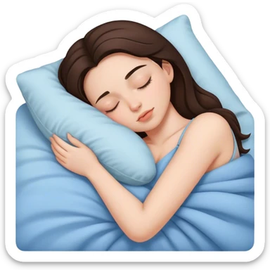 brunette girl sleeping  sticker