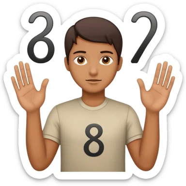 Fuse 🤷‍♂️6️⃣7️⃣ ( make the 6 7 go on his hands) sticker