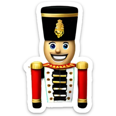 nutcrackers on top of a fireplace  sticker