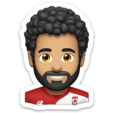 Muhammed salah in Liverpool shirt sticker