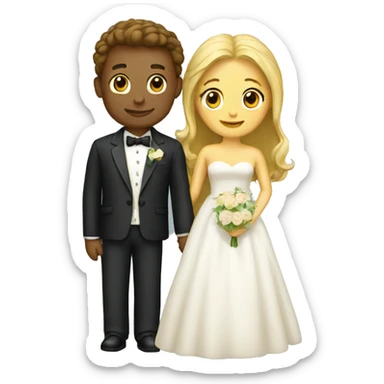 Marriage couple sticker