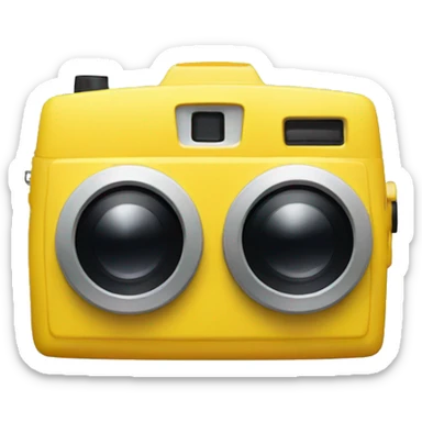 yellow disposable camera sticker