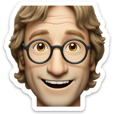 john lennon smiling sticker