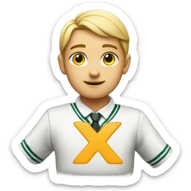 School uniform with a x over it sticker