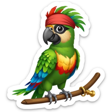 pirate parrot sticker