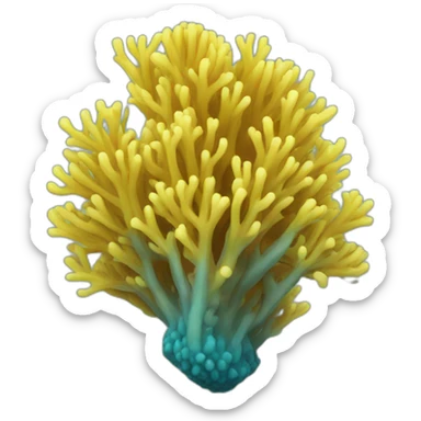 yellow coral sticker