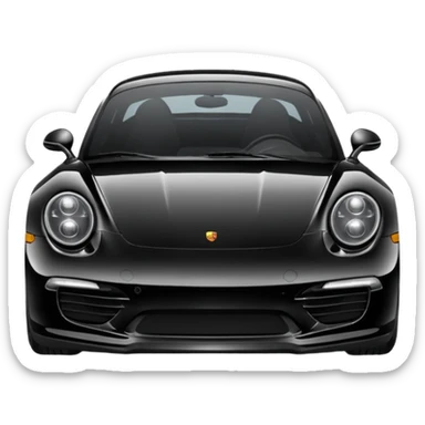 porsche black sticker