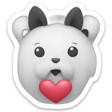 Coeur avec écrit jtm sticker