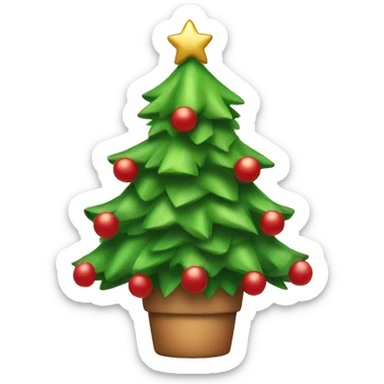 A Cute christmas Tree with bows sticker