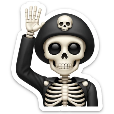Skeleton salute emoji sticker