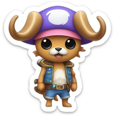 tony tony chopper fusion avec magicarp sticker