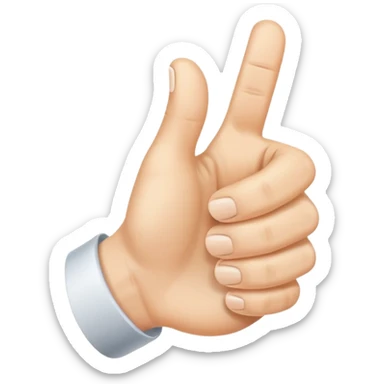 kciuk w górę z wystawionym dodatkowo palcem wskazującym  sticker