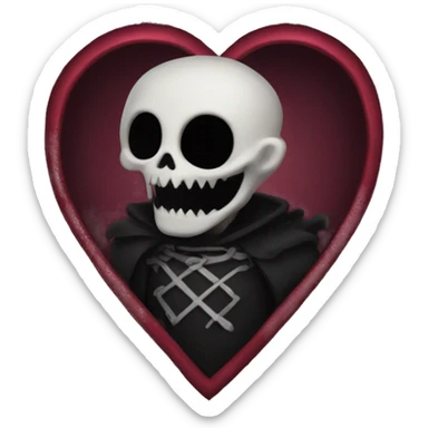 gothic heart sticker