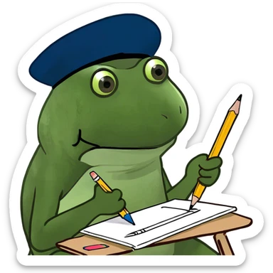 artist with drawing board sticker