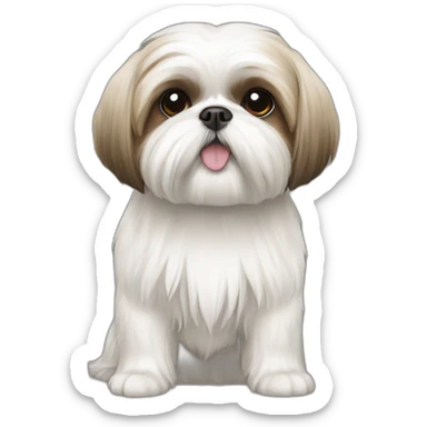 shih tzu white sticker