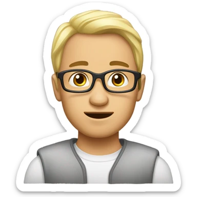 Девушка с русыми волнистыми волосами по плечи, с родинкой около правого угла рта и со сколиозом sticker