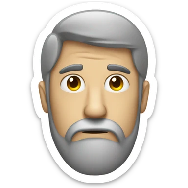 sad man with beard paying tax of adhd sticker