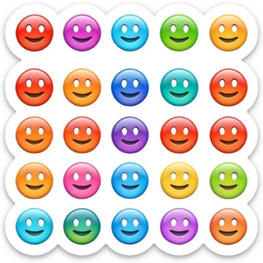 a colourful button not 3d or shading only 1 button no smily face sticker