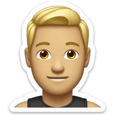 Homme noir avec une teinture blond et une boucle d’oreille sticker