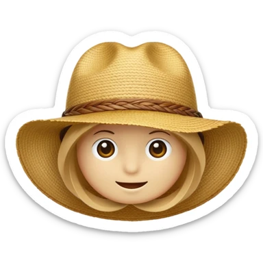 Create strow hat emoji sticker