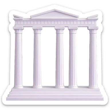 olympian temple, 3d style, grand columns, marble, ancient Greek architecture sticker