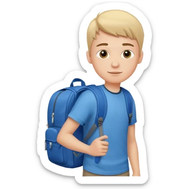 City Backpack Student boy sticker