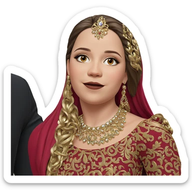girl in elegant dress sticker