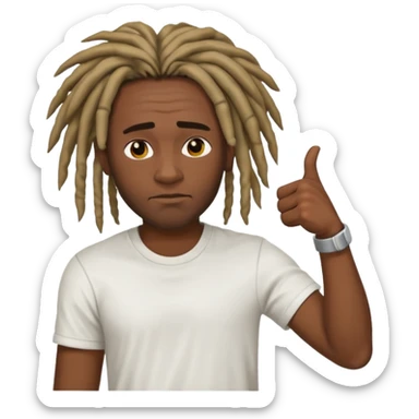 Thumbs down black skinned guys with dreads sticker