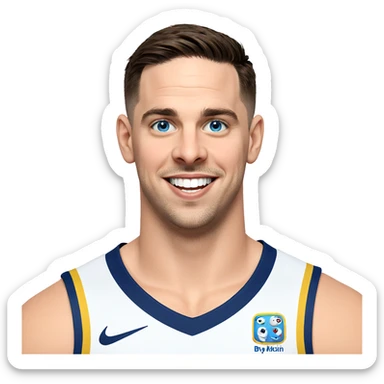 smiling boy with blue eyes sticker