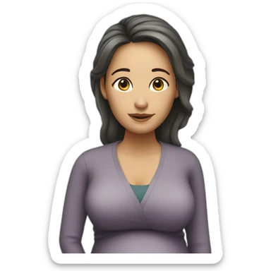 Pregnant psychologist woman sticker