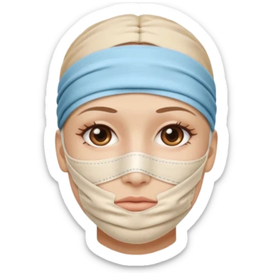 plastic surgery emoji with face and bandages sticker
