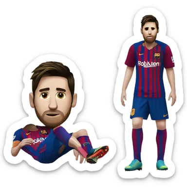 Messi injured with swollen ankles sticker