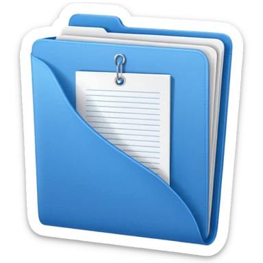 documents with blue cover sticker