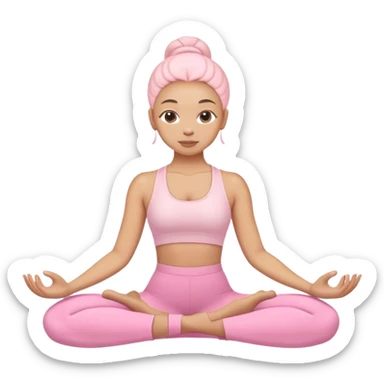 Pastel pink yoga light skin sticker