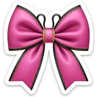 pink gothic bow sticker