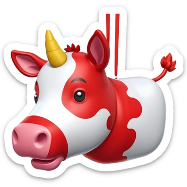 inflatable cow pinata sticker