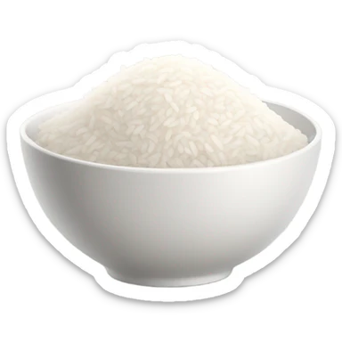 rice in white bowl sticker