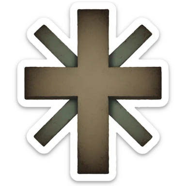grunge cross sticker