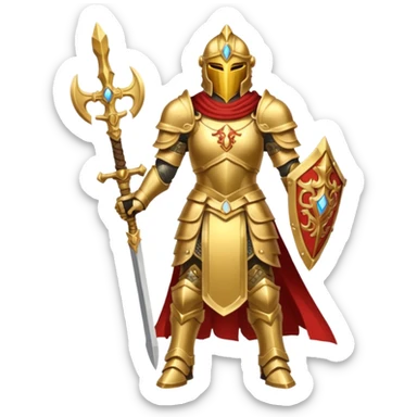 golden paladin sticker