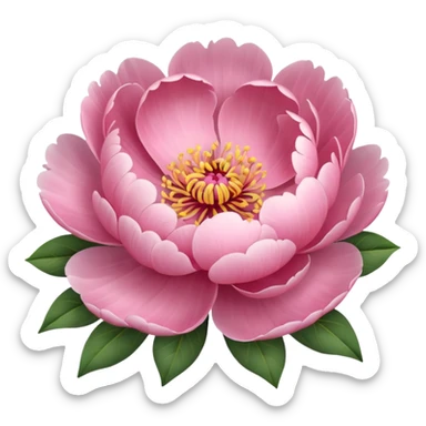 Peony of soft pink color sticker