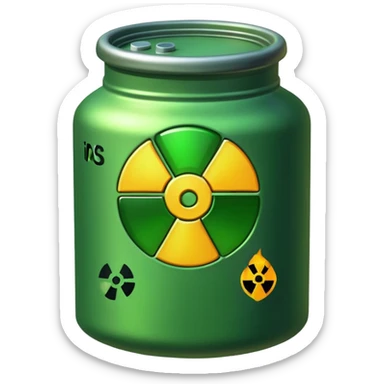 nuclear waste sticker