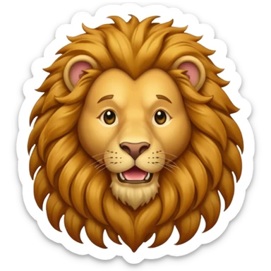 Cowardly Lion from Oz with golden brown fur sticker