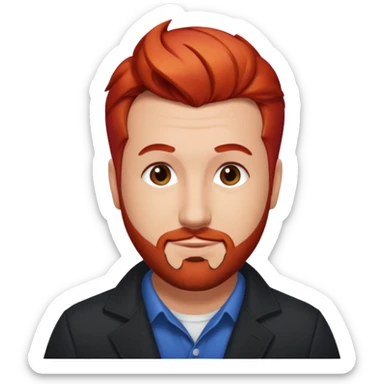 Joey Fatone with red hair sticker