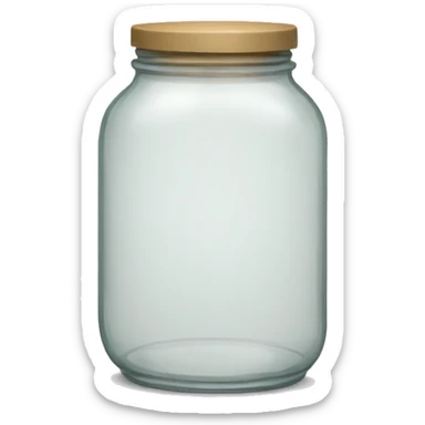 Open empty jar sticker