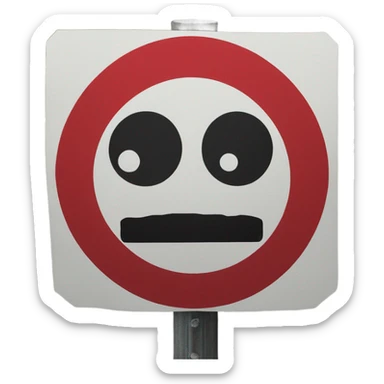 A "No Trespassing" sign on a road sticker